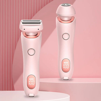 Bikini Trimmer for Women Waterproof Body Hair Trimmer Rechargeable Electric Razor 2 in 1 for Pubic Legs Body Hair