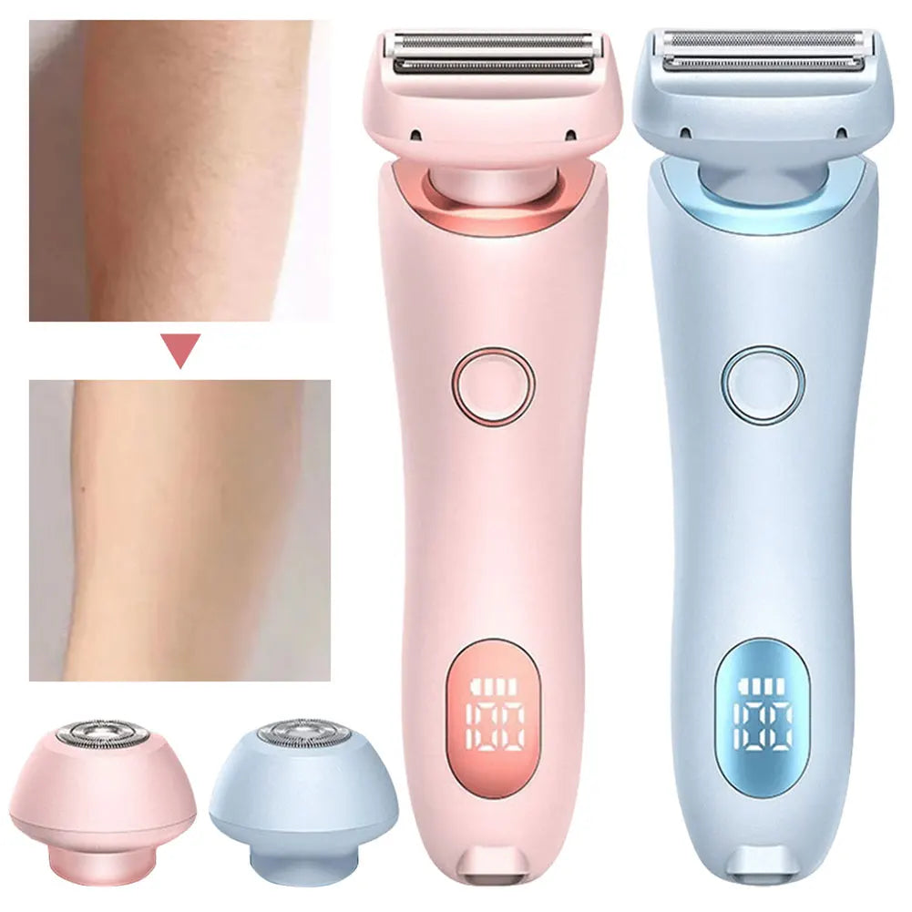 Bikini Trimmer for Women Waterproof Body Hair Trimmer Rechargeable Electric Razor 2 in 1 for Pubic Legs Body Hair