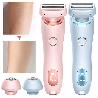 Bikini Trimmer for Women Waterproof Body Hair Trimmer Rechargeable Electric Razor 2 in 1 for Pubic Legs Body Hair