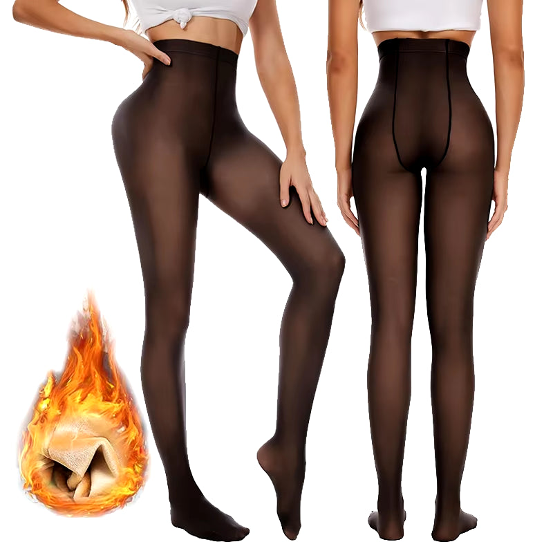 Womens Thermal Underwear Pants Fleece Lined High Waisted Leggings Keep Warm Winter Pant Tummy Control Yoga Hiking Running Tights