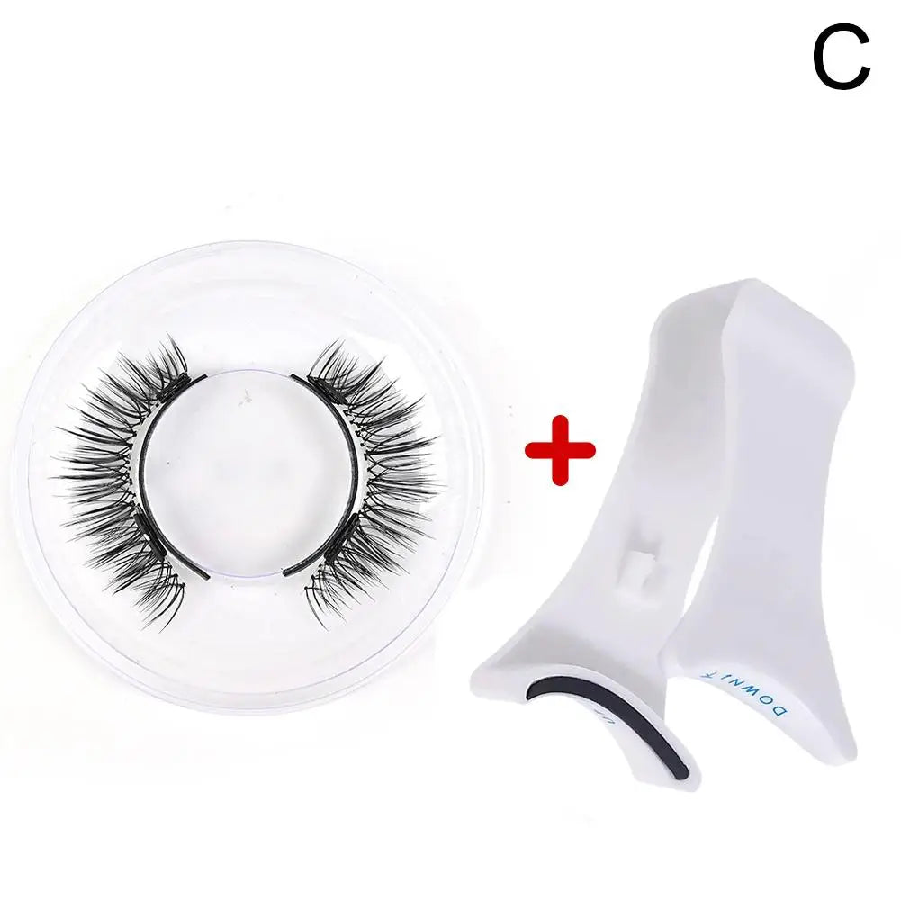 Magnetic False Eyelashes Extension Applicator False Eyelash Tweezer Curler Clip Clamp Makeup Tools with 3D Mink Eyelash