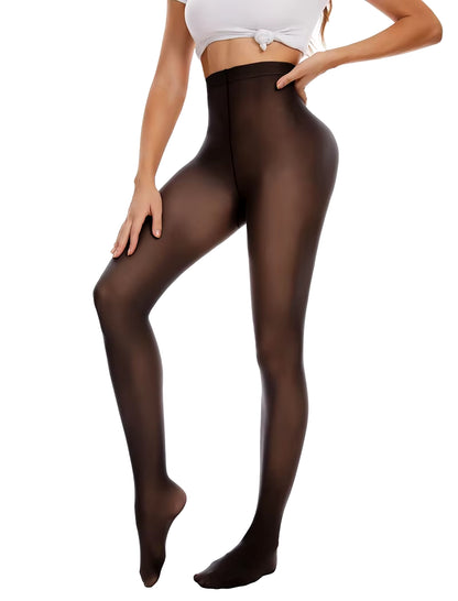 Womens Thermal Underwear Pants Fleece Lined High Waisted Leggings Keep Warm Winter Pant Tummy Control Yoga Hiking Running Tights