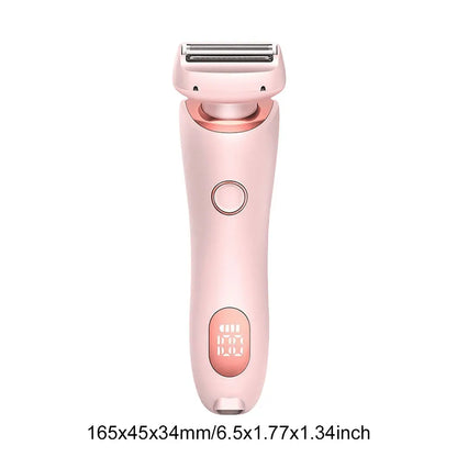 Bikini Trimmer for Women Waterproof Body Hair Trimmer Rechargeable Electric Razor 2 in 1 for Pubic Legs Body Hair