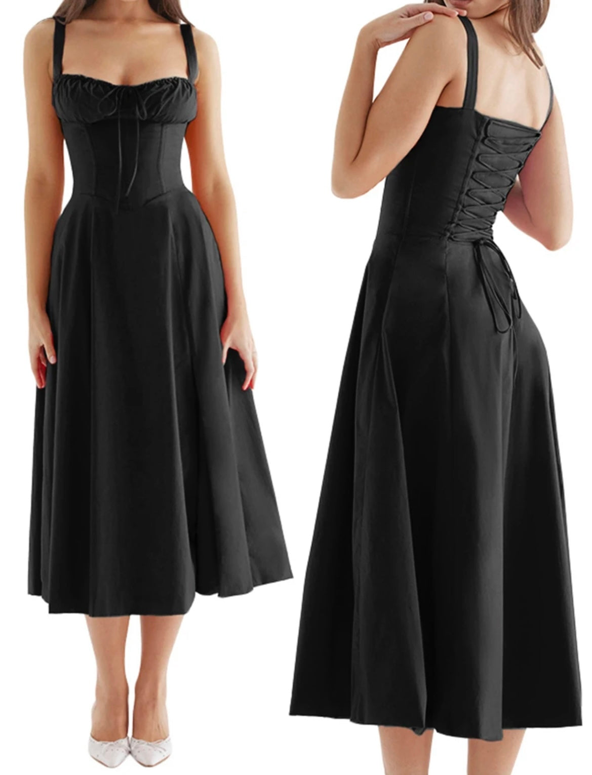 Viral Milkmaid Corset Sundress