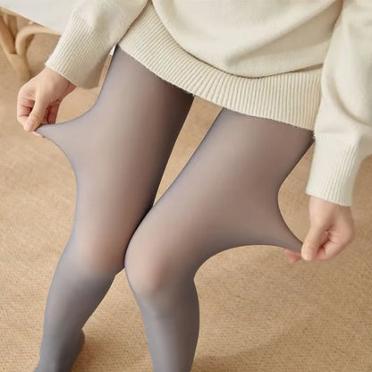 Thicken Warm Tights for Women Winter Thermal Stockings Leggings Sexy Translucent Fleece Velvet Tights Pantyhose Female Pants