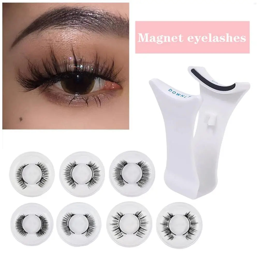 Magnetic False Eyelashes Extension Applicator False Eyelash Tweezer Curler Clip Clamp Makeup Tools with 3D Mink Eyelash