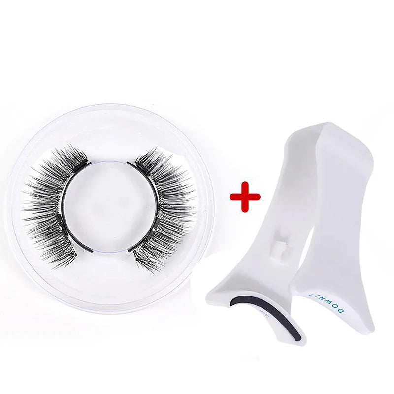 Magnetic Eyelashes Handmade 3D Natural Magnetic False Eyelashes Reusable Magnetic Eyelashes Tweezers Set